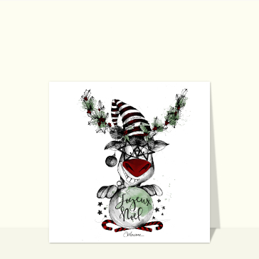 Joyeux Noël du renne magicien