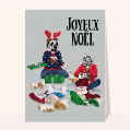 Cartes de Noël humour pour votre texte
