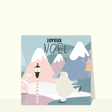 Joyeux Noël et ours patineur