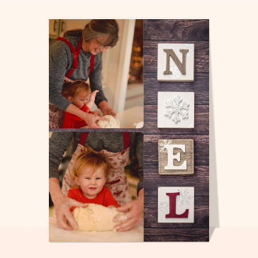Noël : Noël sur fond de bois