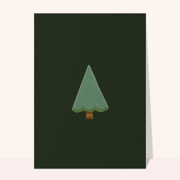 Carte de Noël minimaliste : Sapin de Noël avec simplicité