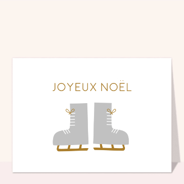 Carte de Noël minimaliste : Joyeux Noël minimaliste sur la glace
