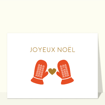 Joyeux Noël minimaliste en moufles