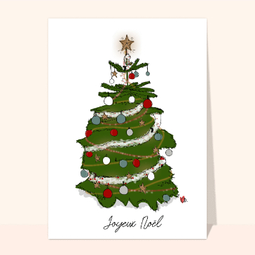 Sapin de Noël minimaliste Cartes de Noël minimalistes