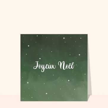 Carte Joyeux Noël sur un dégradé vert