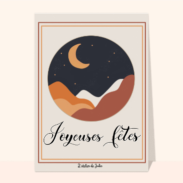 Noël : Joyeuses fêtes paysage hivernal