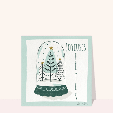 Noël : Joyeux Noël dans une boule à neige