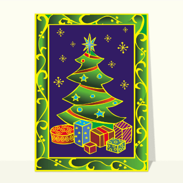 Sapin de Noël avec des cadeaux