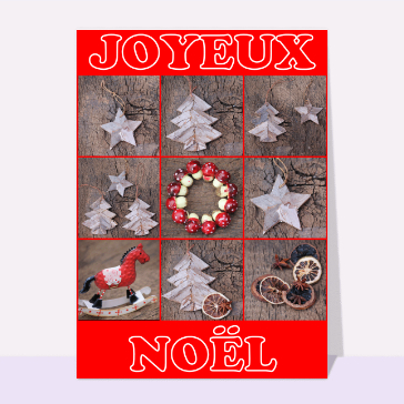 Joyeux Noël et décorations en bois