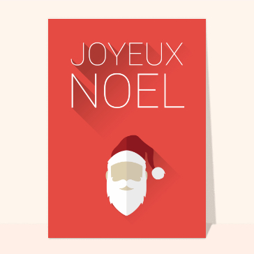 carte de noel : Père Noël Material Design