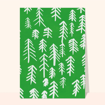 carte de noel : La forêt des sapins de Noël
