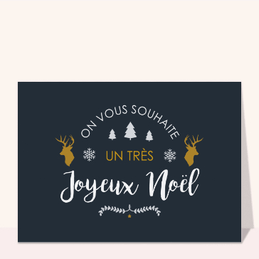 Joyeux Noël et cerfs dorés