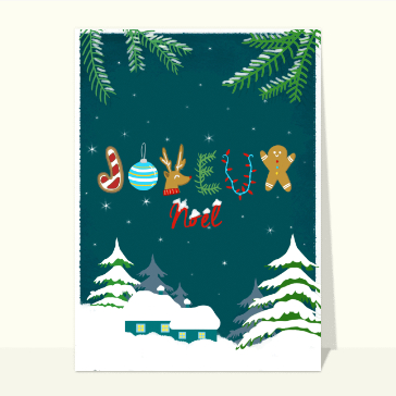 Joyeux Noël nuit neigeuse