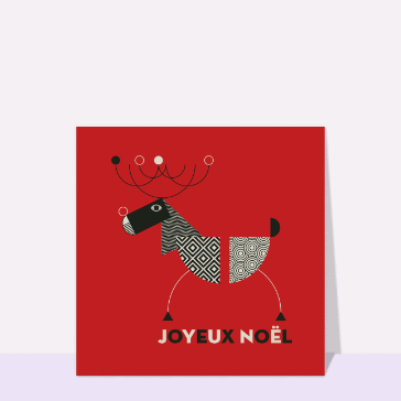 Joyeux Noël petit renne stylisé