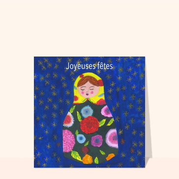 Joyeuses fêtes poupée Matriochka