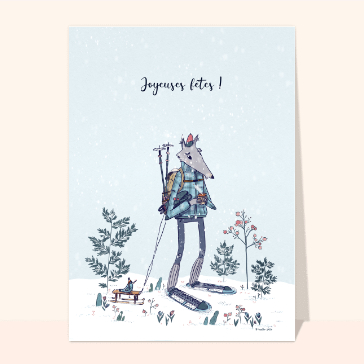 Noël : Joyeuses fêtes et gentil loup