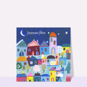 Joyeuses fêtes dans une ville colorée