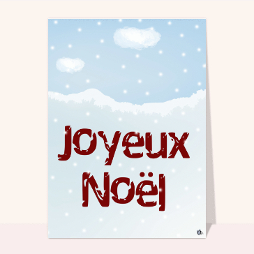 Carte de Noël enneigée