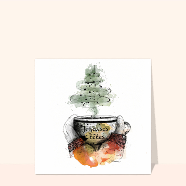 Joyeuses fêtes et chocolat chaud