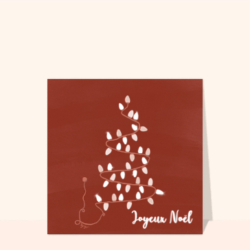 Carte Sapin de Noël monochrome