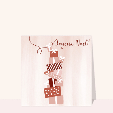Carte Joyeux Noël tour de cadeau