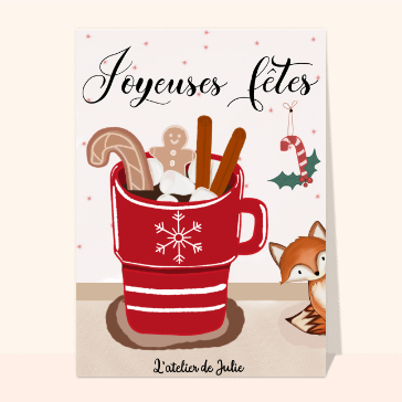 Joyeuses fêtes gourmandises et petit renard