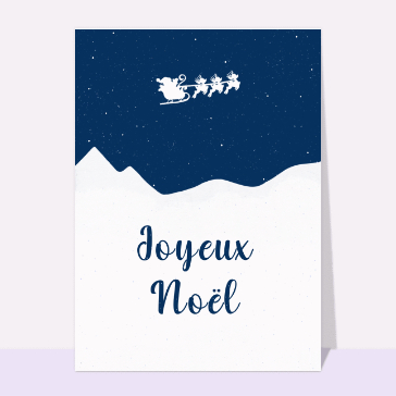 Carte Traineau du Père Noël dans le ciel