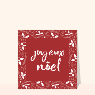 Motifs de joyeux Noël cartes de noel