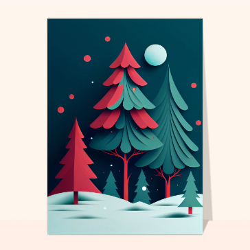 Noël : Nature hivernale et forêt de sapin