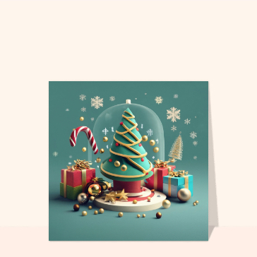 Sapin de Noël sous cloche