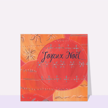 carte de noel : Boules de Noël en peinture