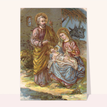 carte ancienne Noël : Carte ancienne nativité