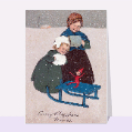 cartes anciennes Noël pour votre texte