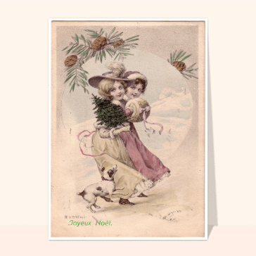 carte ancienne Noël : Carte ancienne joyeux noel