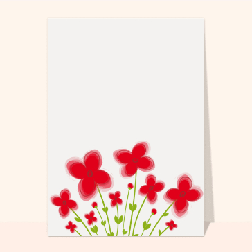 Personnalisable avec des fleurs rouges