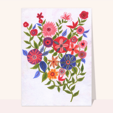 Fleurs folk art