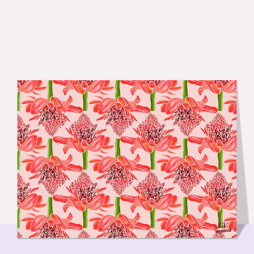 Carte postale fleurs de gingembre