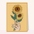Cartes avec des fleurs pour votre texte