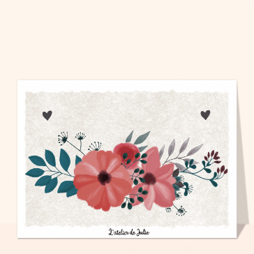 Fleurie avec des coeurs