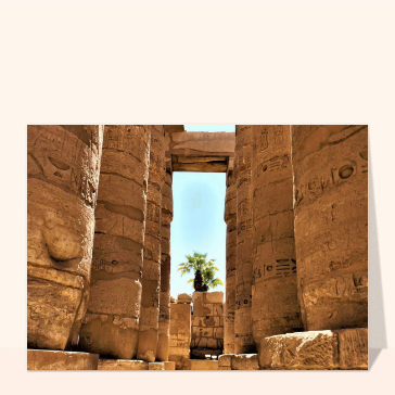Carte postale de voyage : Temple Karnak en Egypte