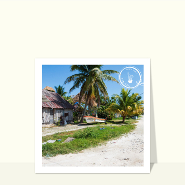 Carte Village de pêcheur dans le Yucatan au Mexique