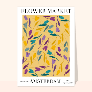Carte postale de voyage : Flower Power à Amsterdam