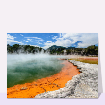 Carte postale Nouvelle-Zélande : Champagne pool en Nouvelle-Zélande