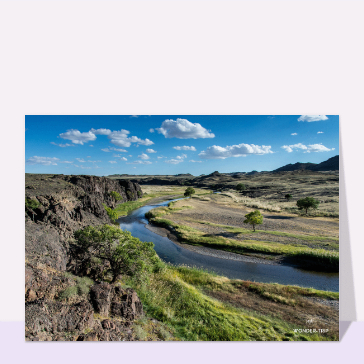 cartes postales de pays : Solitude des steppes en Mongolie