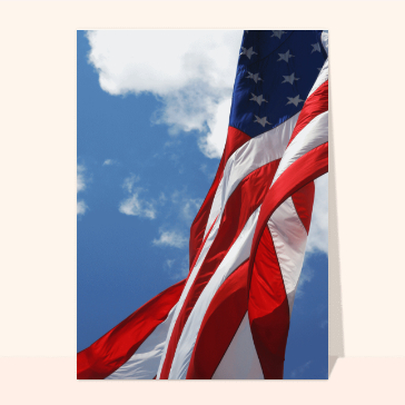Carte postale états-unis USA : Drapeau des USA