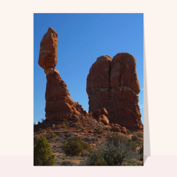cartes postales de pays : Rochers dans un parc National USA