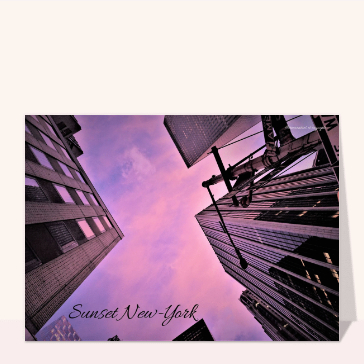Carte Coucher de soleil sur New York