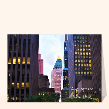 Carte Coucher de soleil avenue de Broadway