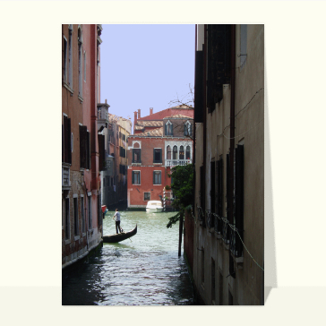 Carte postale Italie : Canal à venise
