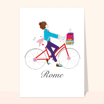 cartes postales de pays : En vélo en Italie